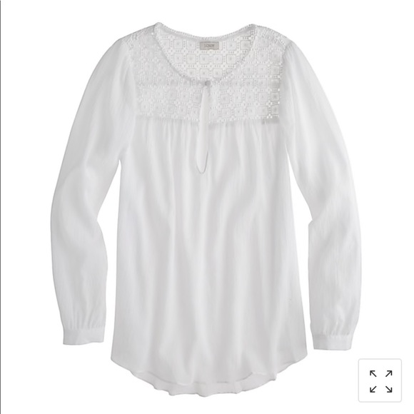 J. Crew Embroidered Gauze Top - Picture 7 of 7